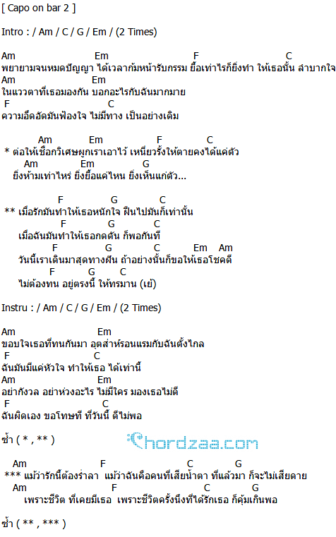 คอร์ดเพลง เชือกวิเศษ