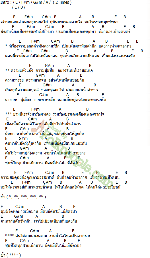 คอร์ดเพลง ชีวิตสัมพันธ์ - คาราบาว คอร์ดเพลง ชีวิตสัมพันธ์ - คาราบาว