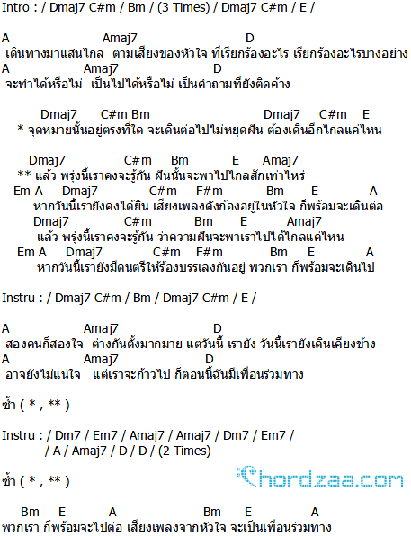 คอร์ดเพลง เพื่อนร่วมทาง - SanQ Band คอร์ดเพลง เพื่อนร่วมทาง - SanQ Band