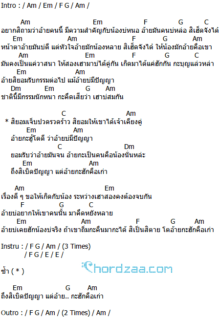 คอร์ดเพลง กะฮักคือเก่า (ກະຮັກຄືເກົ່າ) - บิ๊กไบค์ สายลำ คอร์ดเพลง กะฮักคือเก่า (ກະຮັກຄືເກົ່າ) - บิ๊กไบค์ สายลำ