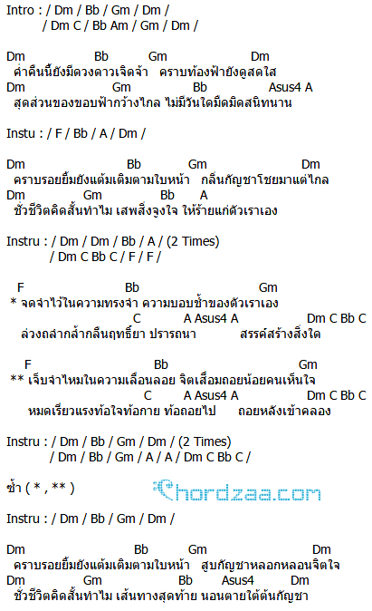 คอร์ดเพลง กัญชา - คาราบาว คอร์ดเพลง กัญชา - คาราบาว