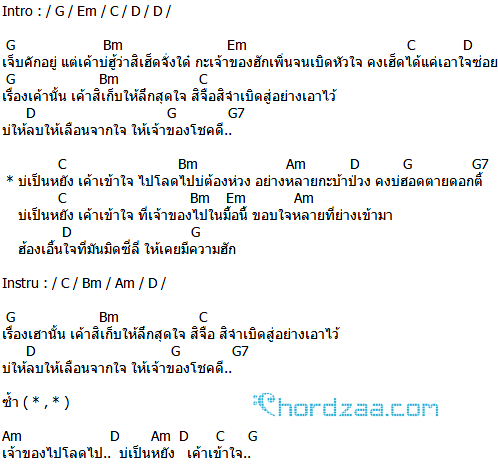 คอร์ดเพลง บ่เป็นหยัง เค้าเข้าใจ Ost.ไทบ้านเดอะซีรี - กวาง จิรพรรณ คอร์ดเพลง บ่เป็นหยัง เค้าเข้าใจ Ost.ไทบ้านเดอะซีรี - กวาง จิรพรรณ