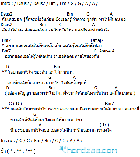 คอร์ดเพลง กอด - CLASH คอร์ดเพลง กอด - CLASH