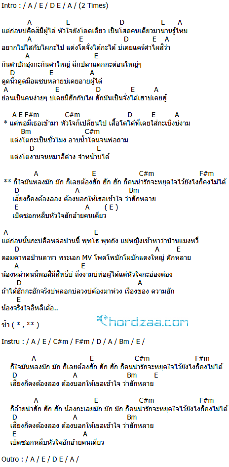 คอร์ดเพลง ฮัก ฮัก ฮัก - หนิง ต้นไม้มิวสิค คอร์ดเพลง ฮัก ฮัก ฮัก - หนิง ต้นไม้มิวสิค