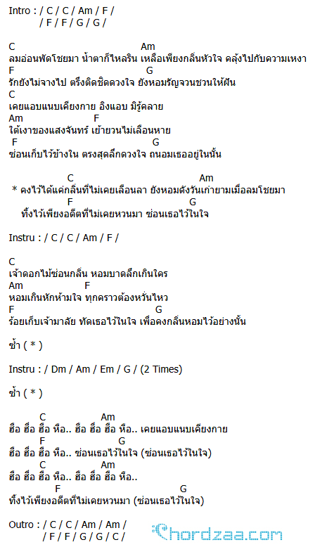 คอร์ดเพลง ซ่อนกลิ่น - Palmy (ปาล์มมี่) คอร์ดเพลง ซ่อนกลิ่น - Palmy (ปาล์มมี่)