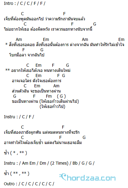 คอร์ดเพลง ทางผ่าน - Big Ass (บิ๊กแอส) คอร์ดเพลง ทางผ่าน - Big Ass (บิ๊กแอส)