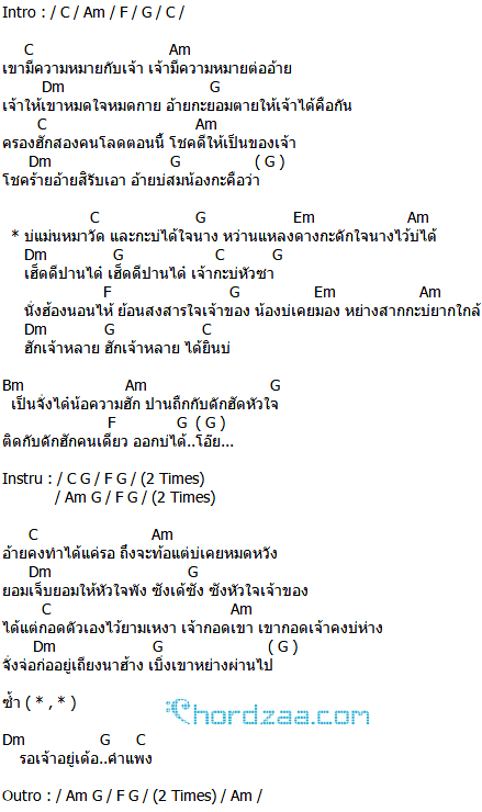 คอร์ดเพลง คำแพง - แซ็ค ชุมแพ (คอร์ด ง่ายๆ) คอร์ดเพลง คำแพง - แซ็ค ชุมแพ (คอร์ด ง่ายๆ)