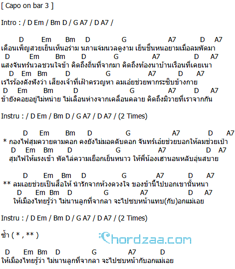 คอร์ดเพลง เดือนเพ็ญ - คาราบาว (คอร์ด ง่ายๆ) คอร์ดเพลง เดือนเพ็ญ - คาราบาว (คอร์ด ง่ายๆ)