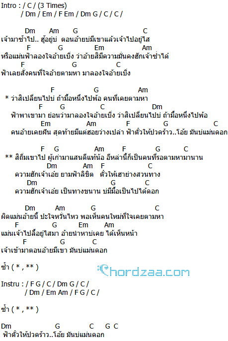 คอร์ดเพลง มาหยัง ตอนนี้ (สวนทาง) - แซ็ค ชุมแพ (คอร์ด ง่ายๆ) คอร์ดเพลง มาหยัง ตอนนี้ (สวนทาง) - แซ็ค ชุมแพ (คอร์ด ง่ายๆ)