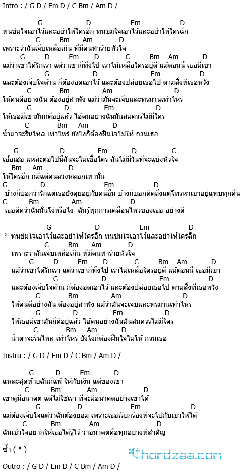 คอร์ดเพลง ฉันเจ็บ - TEXTBOX (คอร์ด ง่ายๆ) คอร์ดเพลง ฉันเจ็บ - TEXTBOX (คอร์ด ง่ายๆ)